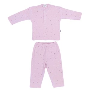 Sebi Bebe Ay Yıldız Baskılı Bebek Pijama Takımı 2331 Pembe