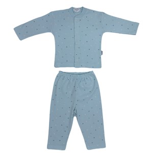 Sebi Bebe Ay Yıldız Baskılı Bebek Pijama Takımı 2331 Turkuaz