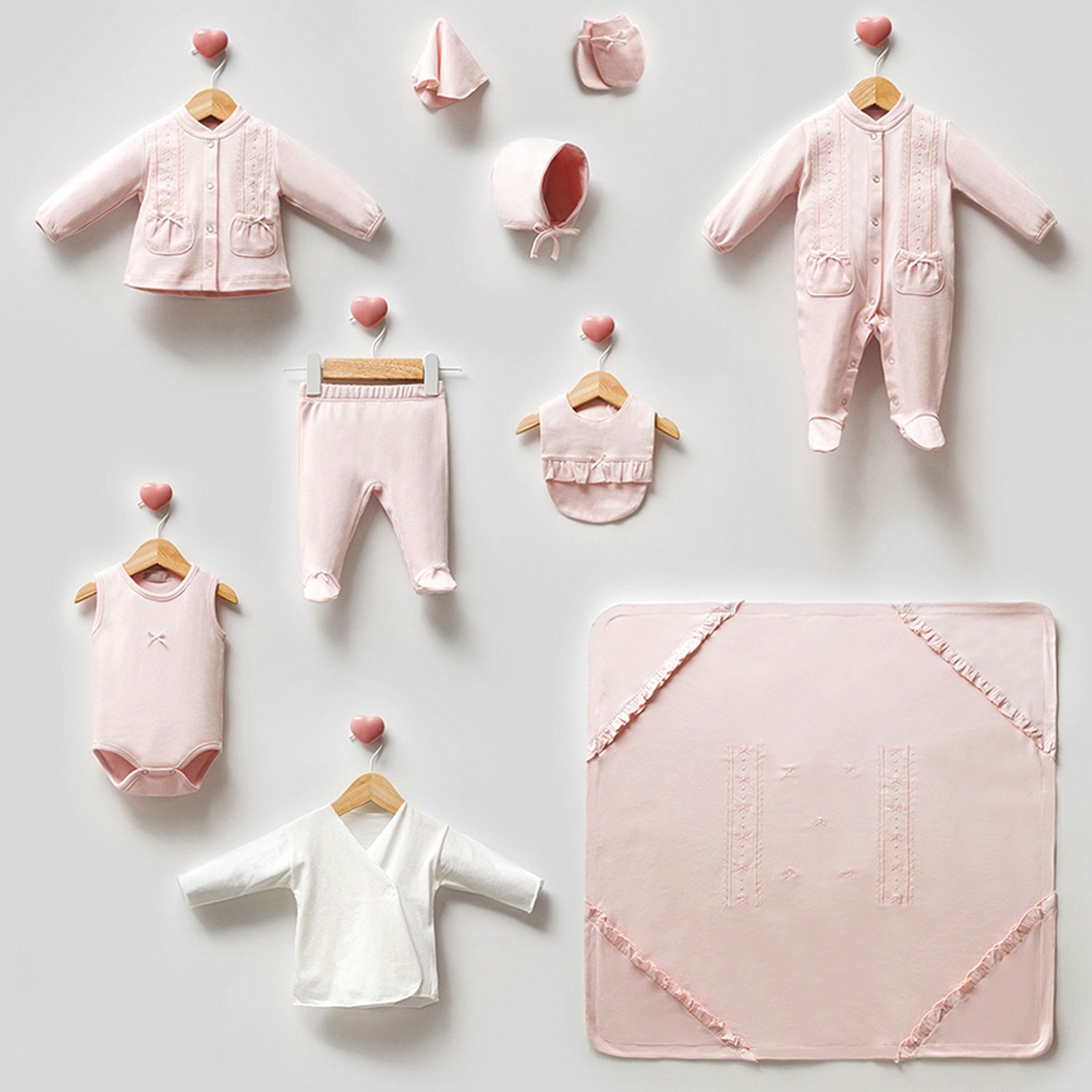 Cassiope Bebek Hastane Çıkış Seti 10'lu 427447 Pembe