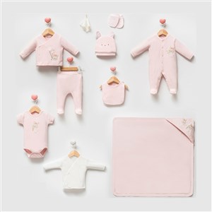 Cassiope Bebek Hastane Çıkış Seti 10'lu 427445 Pembe