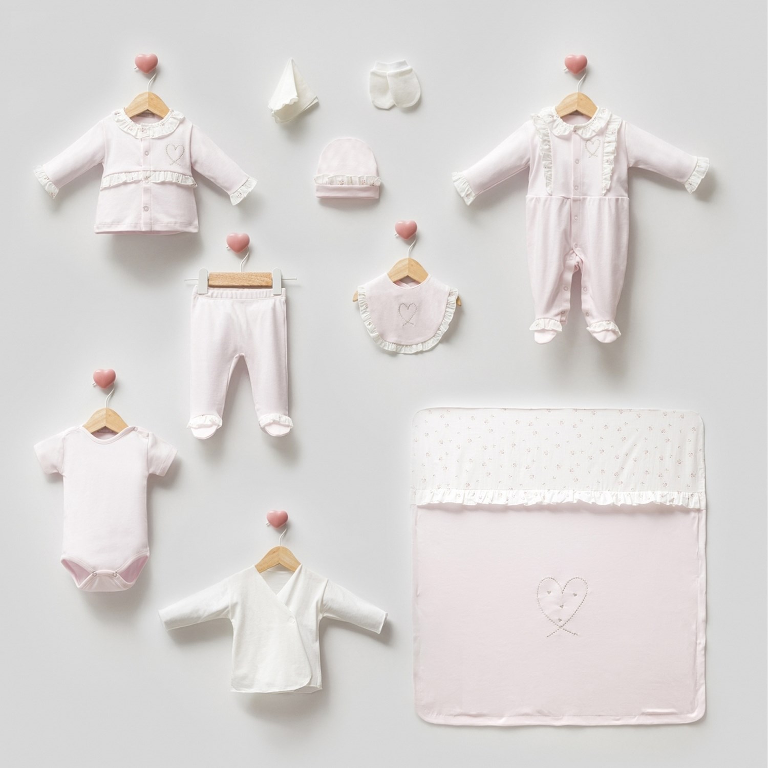 Cassiope Bebek Hastane Çıkış Seti 10'lu 427448 Pembe