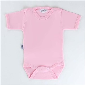 Sebi Bebe Yarım Kol Bebek Body 0156 Pembe