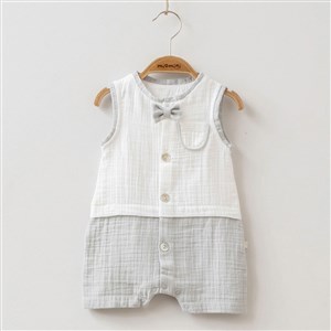 Miomini Baby Müslin Kolsuz Barbatöz 3525 Gri