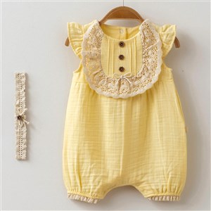 Miomini Baby Müslin Robalı Saç Bantlı Barbatöz 3648 Sarı