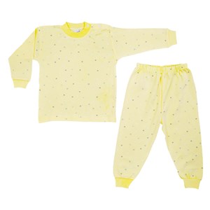 Sebi Bebe Yıldız Batik Pijama Takımı 2420 Sarı