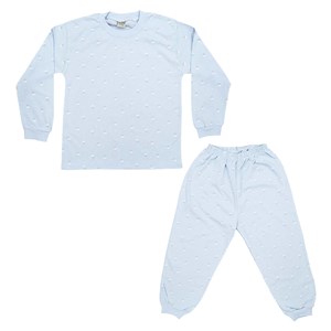 Sebi Bebe Bulutlu Pijama Takımı 2231 Mavi