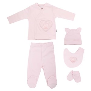 Ciccim Baby 5'li Kalpli Ayıcık Zıbın Seti 4745 Pembe