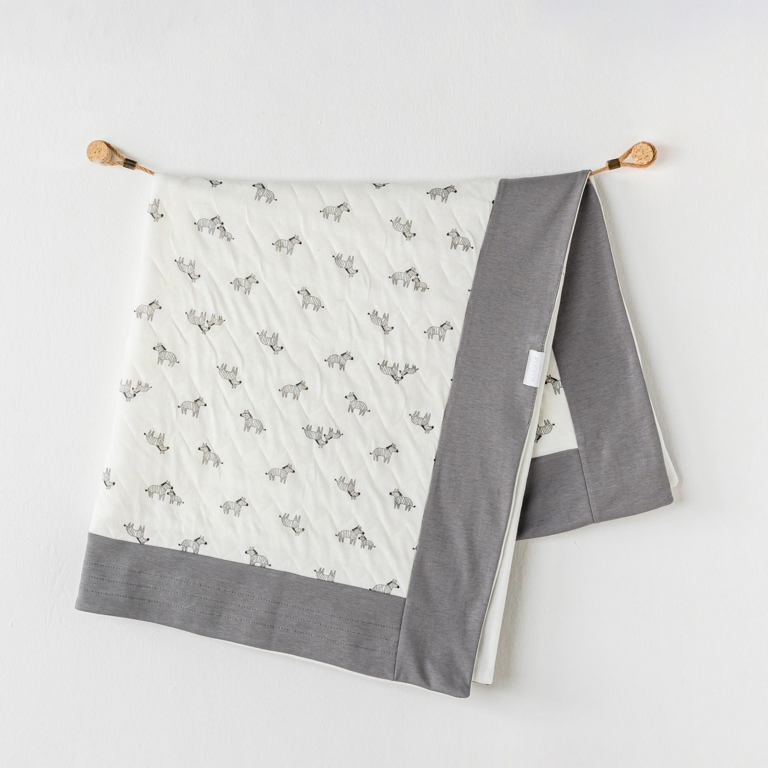 Andywawa Newborn Zebra Bebek Battaniyesi 85x90 Cm AC24188 Ekru