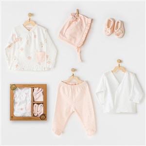 Andywawa Hidng Rabbits 5'li Bebek Hastane Çıkış Seti AC24340 Somon