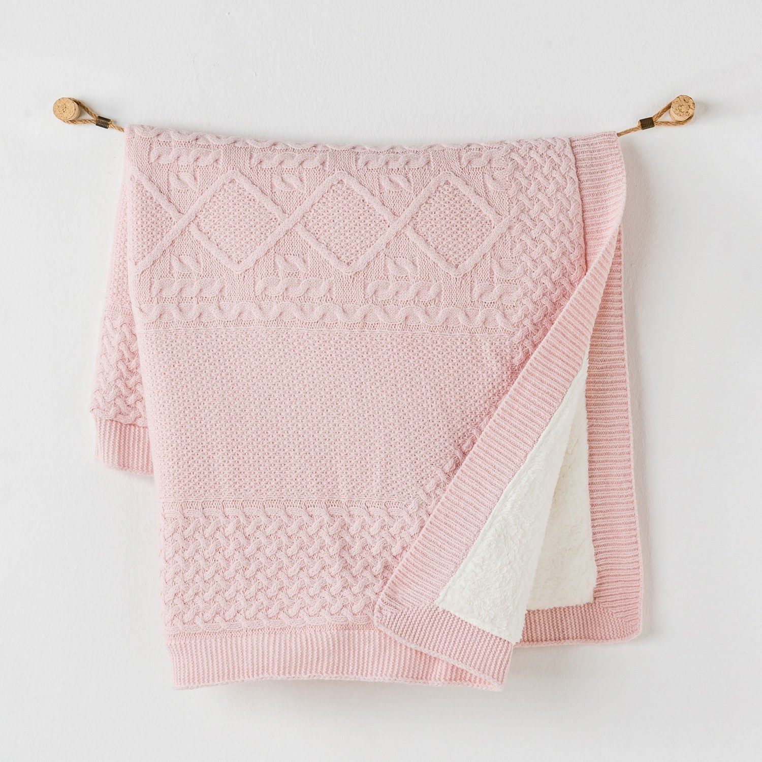 Andywawa Triko Bebek Battaniye 95x85 Cm AC24337 Pembe Melanj