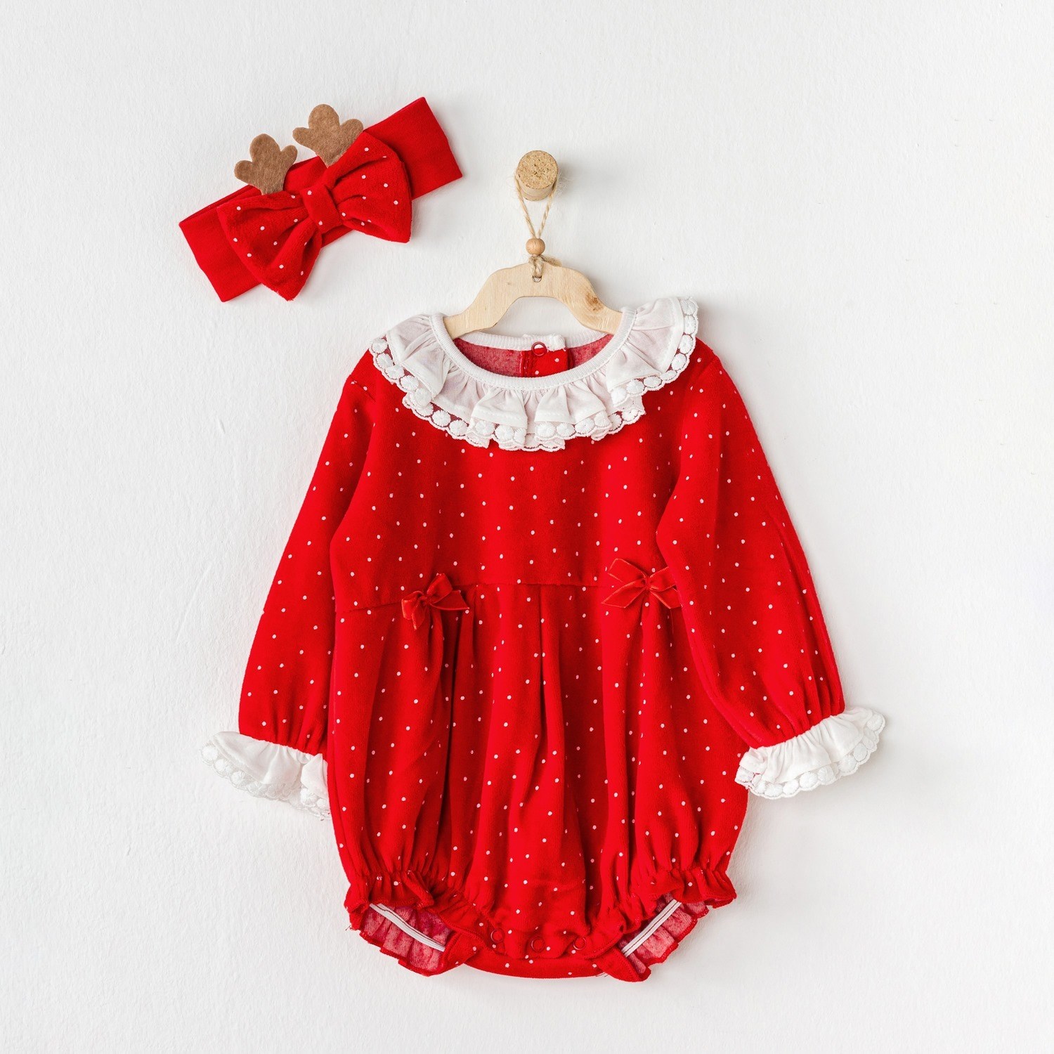 Andywawa New Year Bebek Tulum Takımı AC24414 Kırmızı