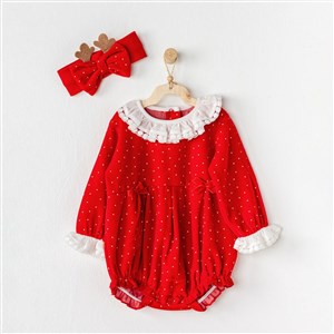 Andywawa New Year Bebek Tulum Takımı AC24414 Kırmızı