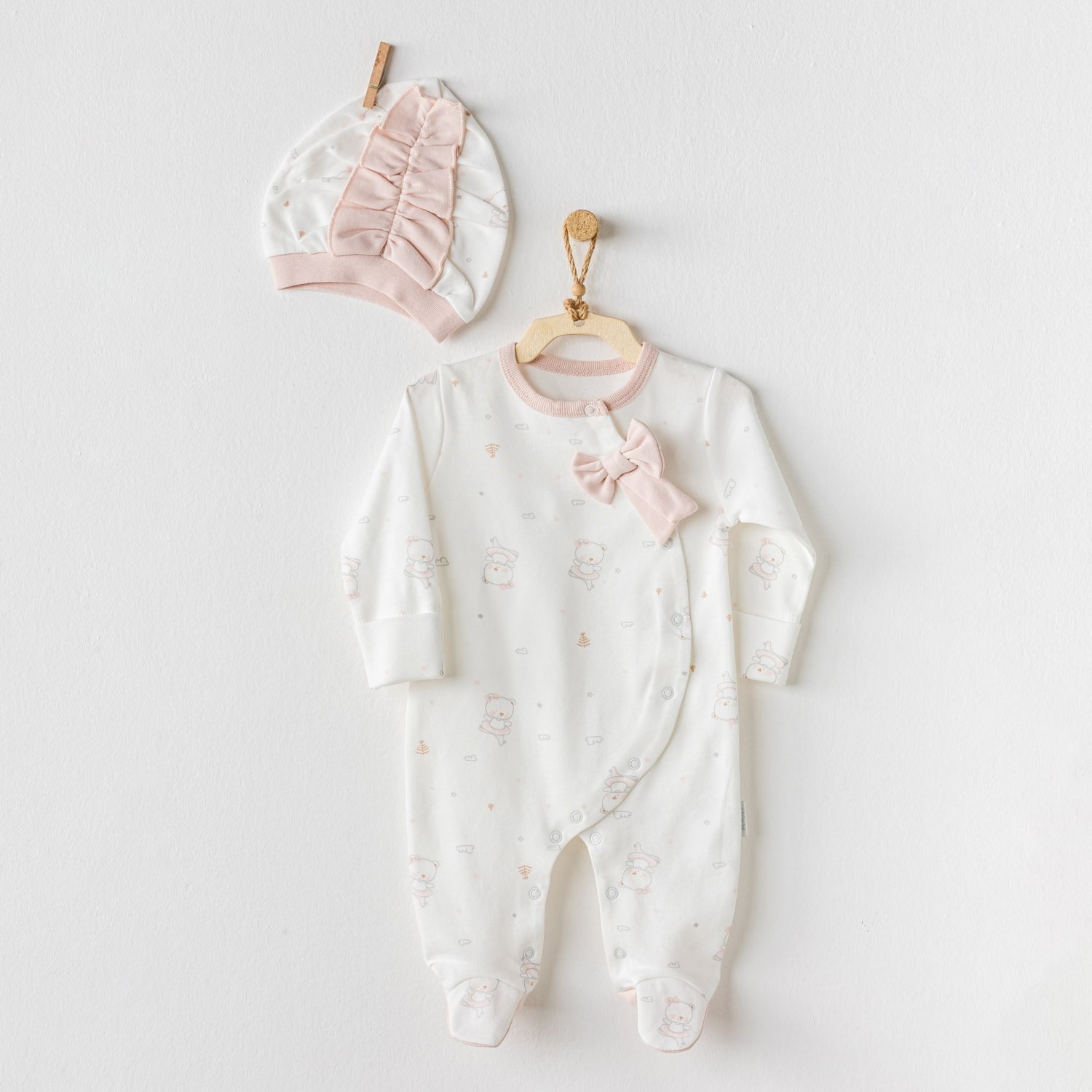 Andywawa Ballerina Bebek Tulumu AC24138 Ekru