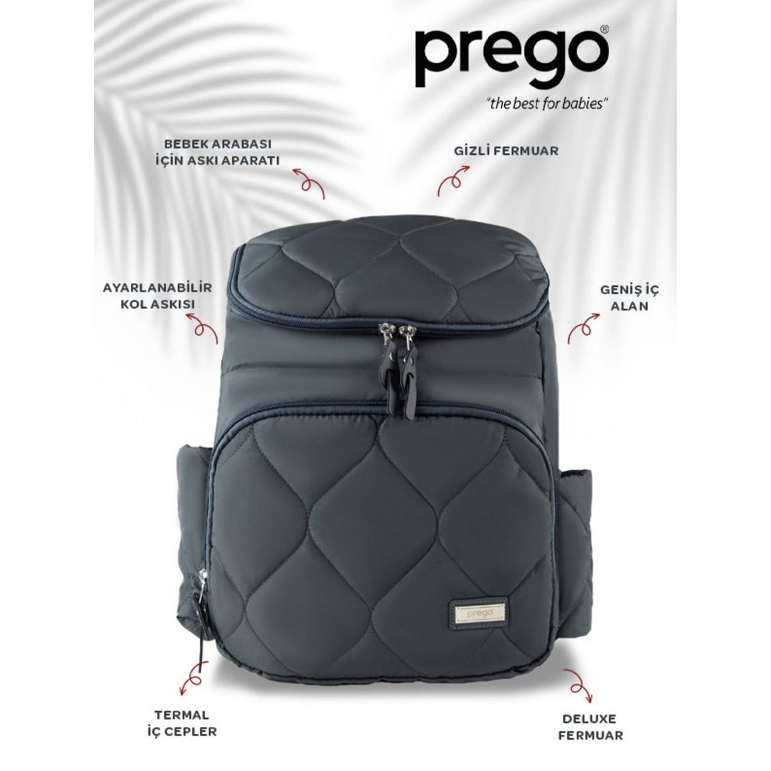 Prego Vanetta Bebek Bakım Çantası 3082 Gri