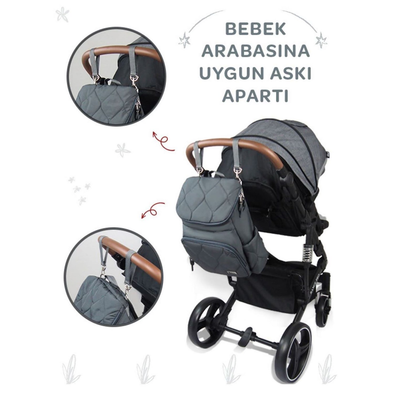 Prego Vanetta Bebek Bakım Çantası 3082 Gri