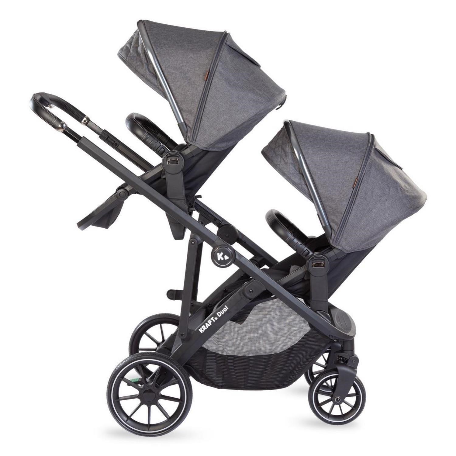 Kraft Dual İkiz Bebek Arabası Dark Grey