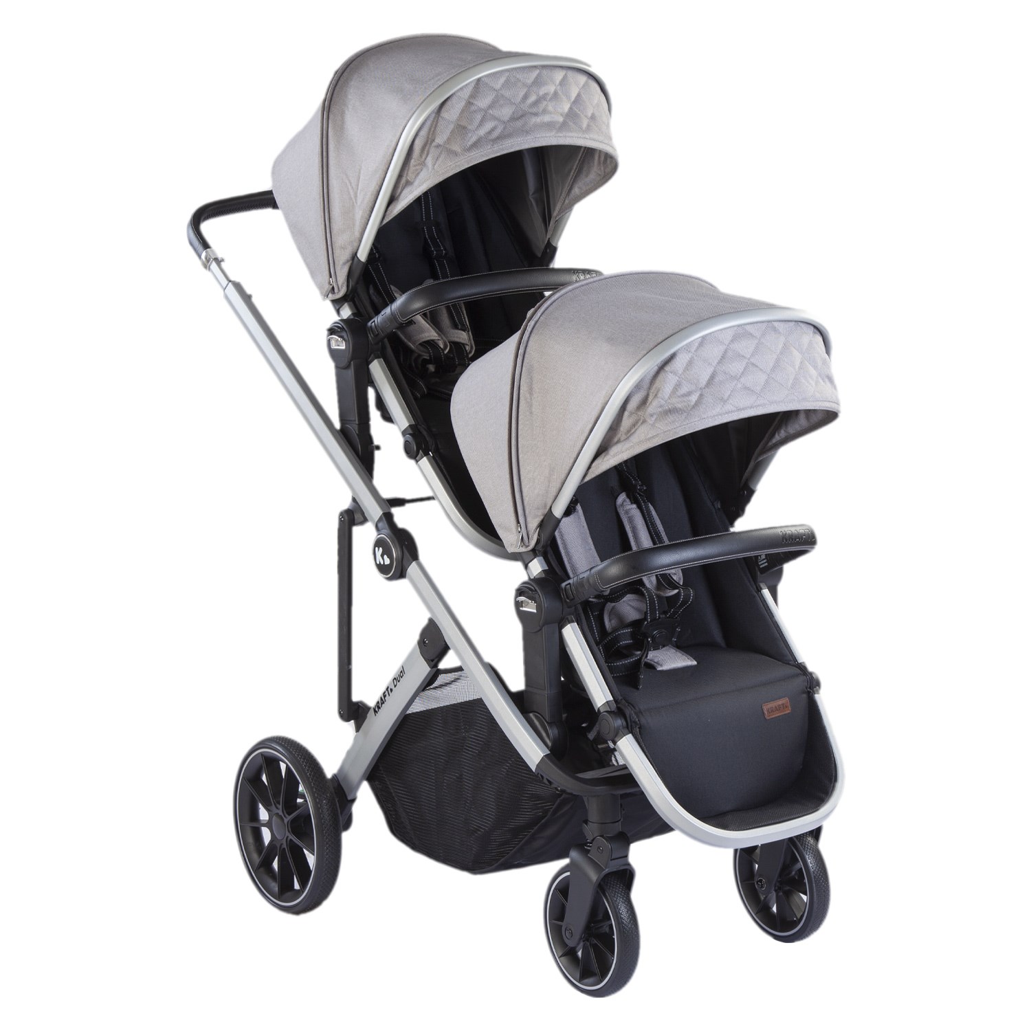 Kraft Dual İkiz Bebek Arabası Light Grey