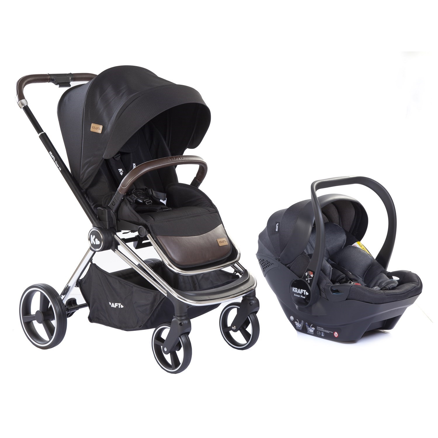 Kraft Cheer PR Travel Sistem Bebek Arabası Black Grey