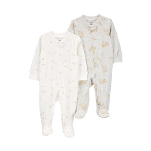 Carter's Layette Bebek 2'li Tulum Set 1P604410 Krem-Gri