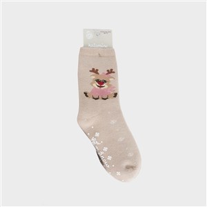 Katamino Snowlet Abs'li Kız Havlu Soket Çorap K25068 Kahve