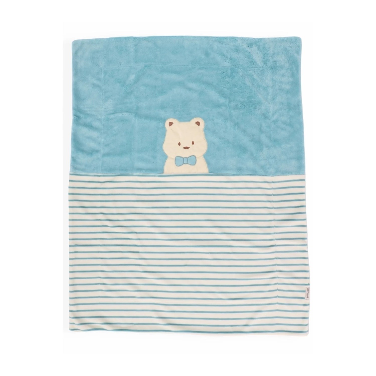 Bebitof Papyonlu Ayıcık Bebek Battaniyesi 90x90 Cm 95079 Mint