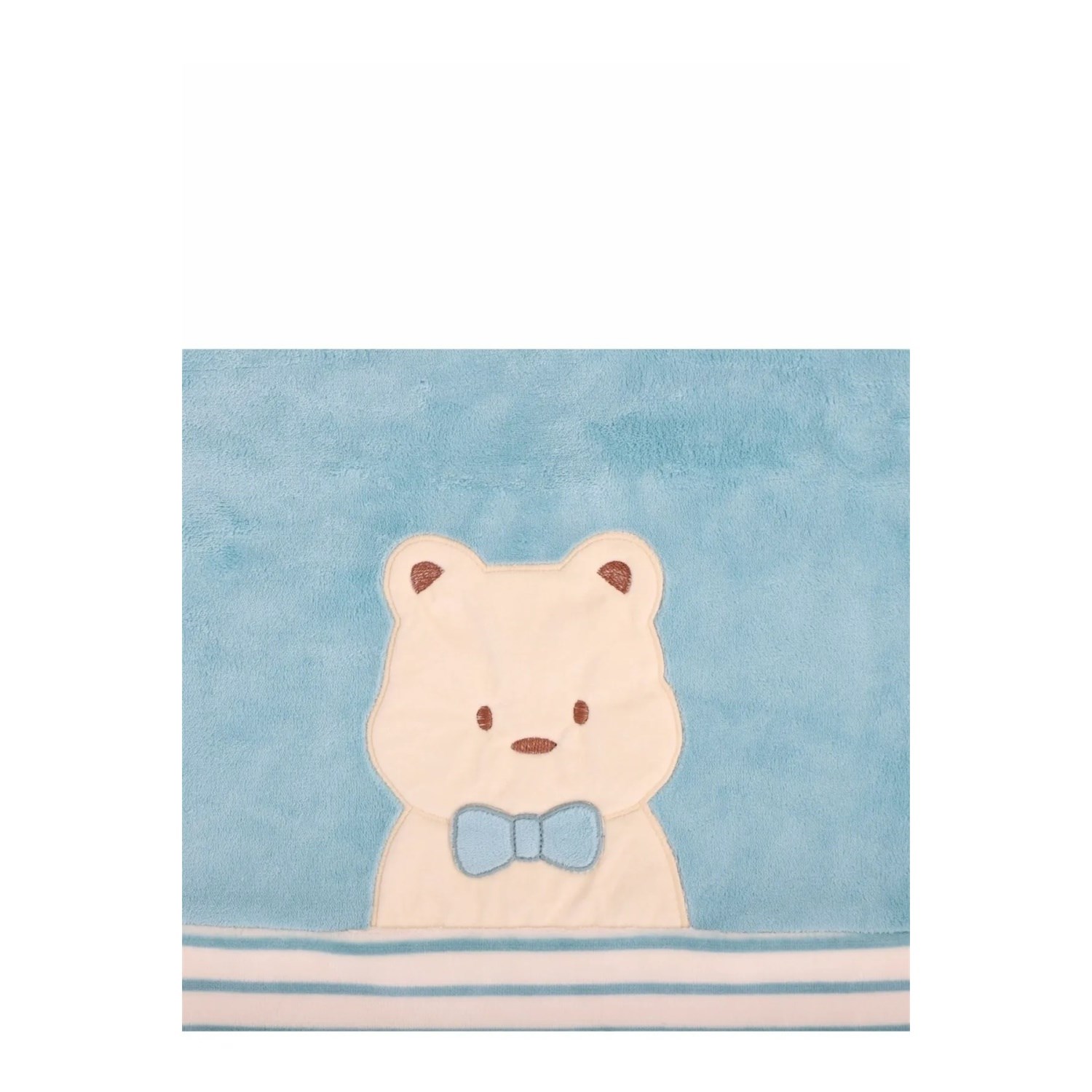 Bebitof Papyonlu Ayıcık Bebek Battaniyesi 90x90 Cm 95079 Mint