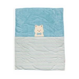 Bebitof Papyonlu Ayıcık Bebek Battaniyesi 90x90 Cm 95079 Mint