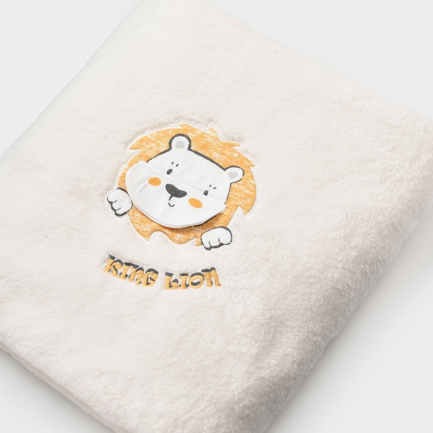 Bibaby King Lion Bebek Battaniyesi 90x100 Cm 64612 Ekru