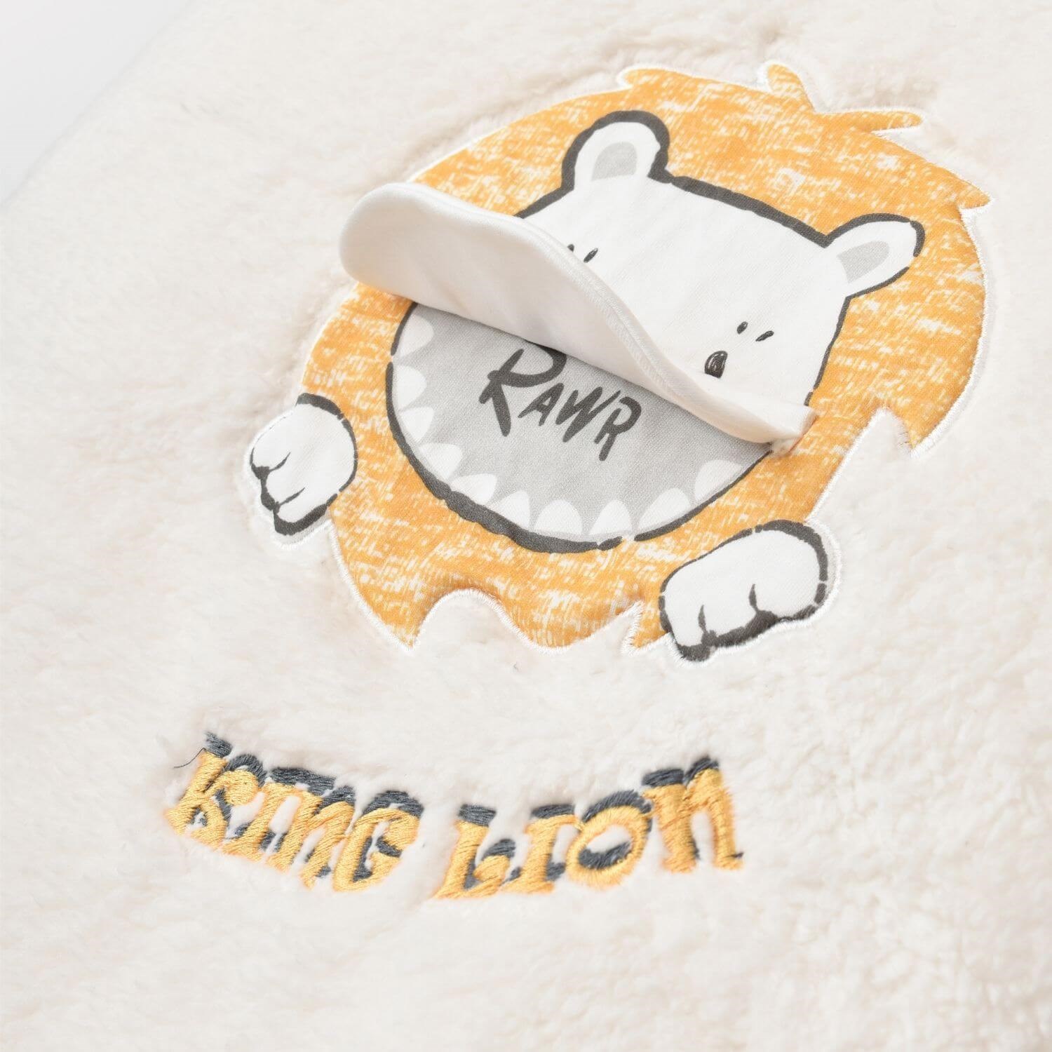 Bibaby King Lion Bebek Battaniyesi 90x100 Cm 64612 Ekru