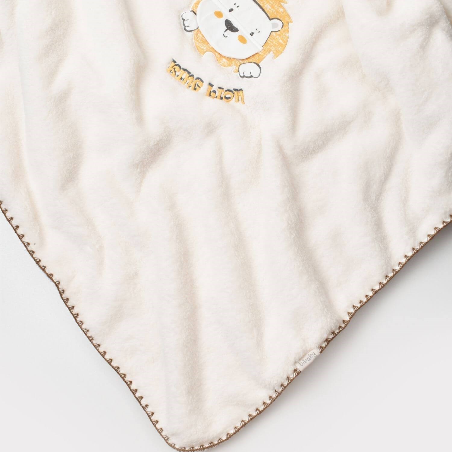 Bibaby King Lion Bebek Battaniyesi 90x100 Cm 64612 Ekru