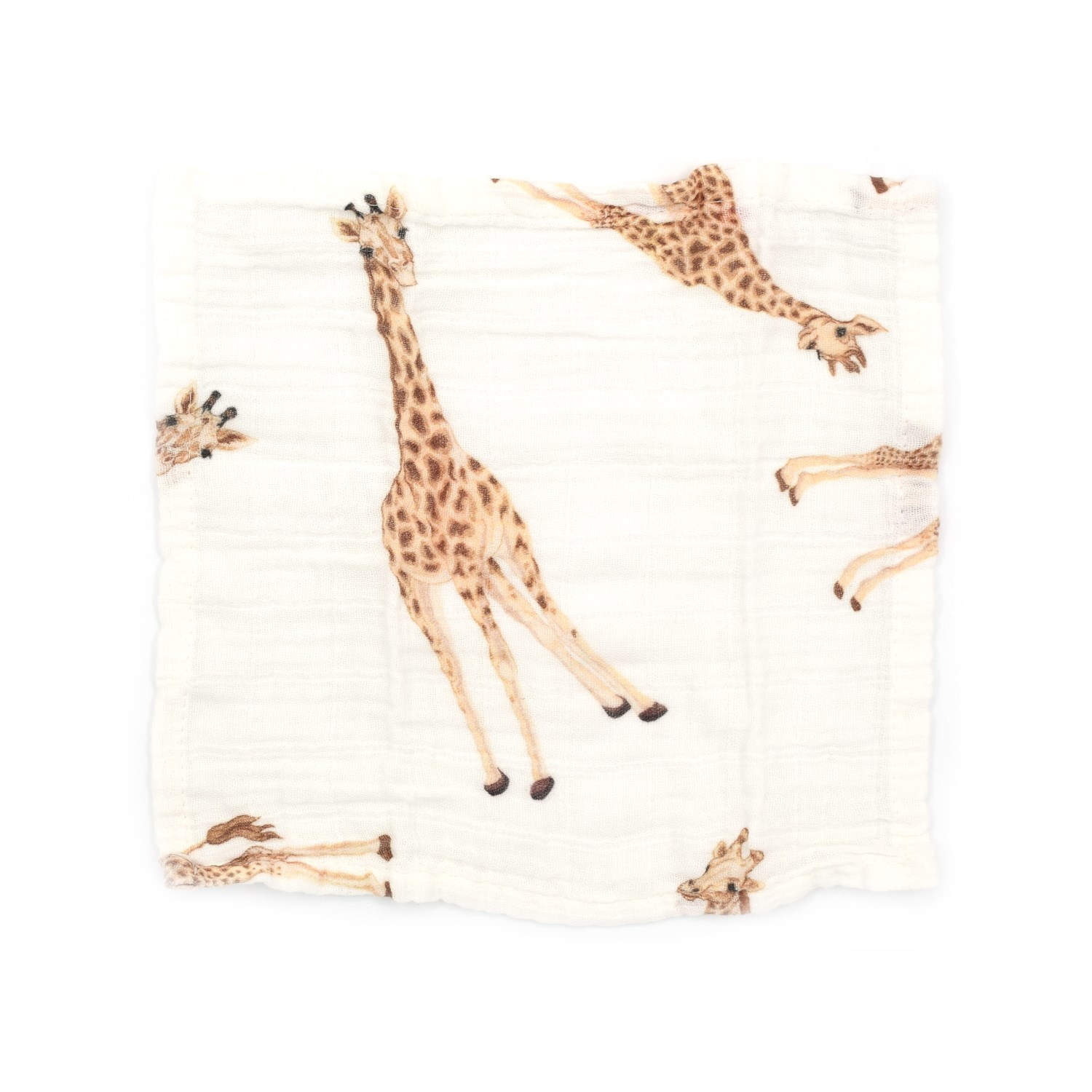 Beberotti 4'lü Müslin Bebek Ağız Bezi 25x25 Cm Beyaz-Kahverengi
