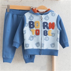 Miomini Baby 2'li Erkek Bebek Hırka Takım 5277 Mavi