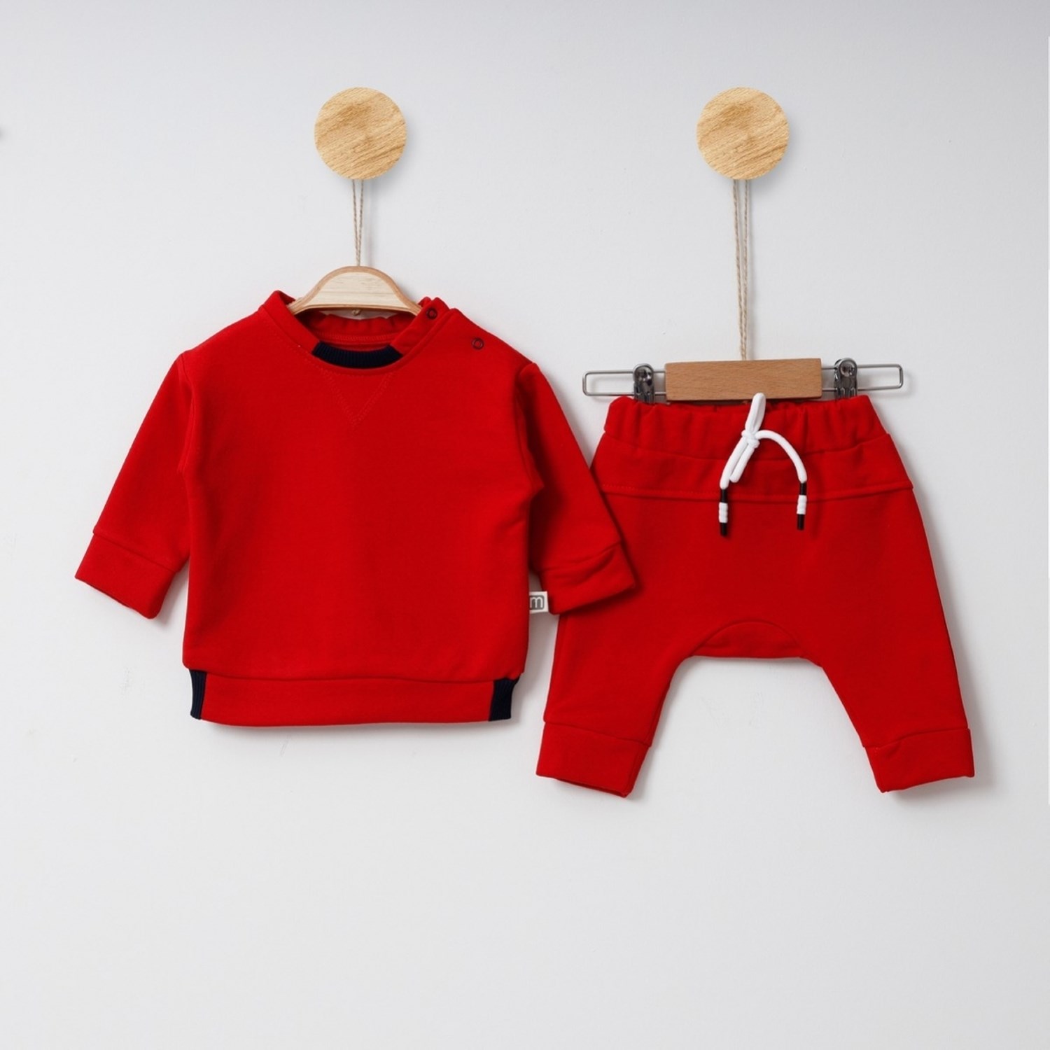 Minimus Oversize 3 İp Şardolu 2'Li Bebek Takımı 1198R Kırmızı