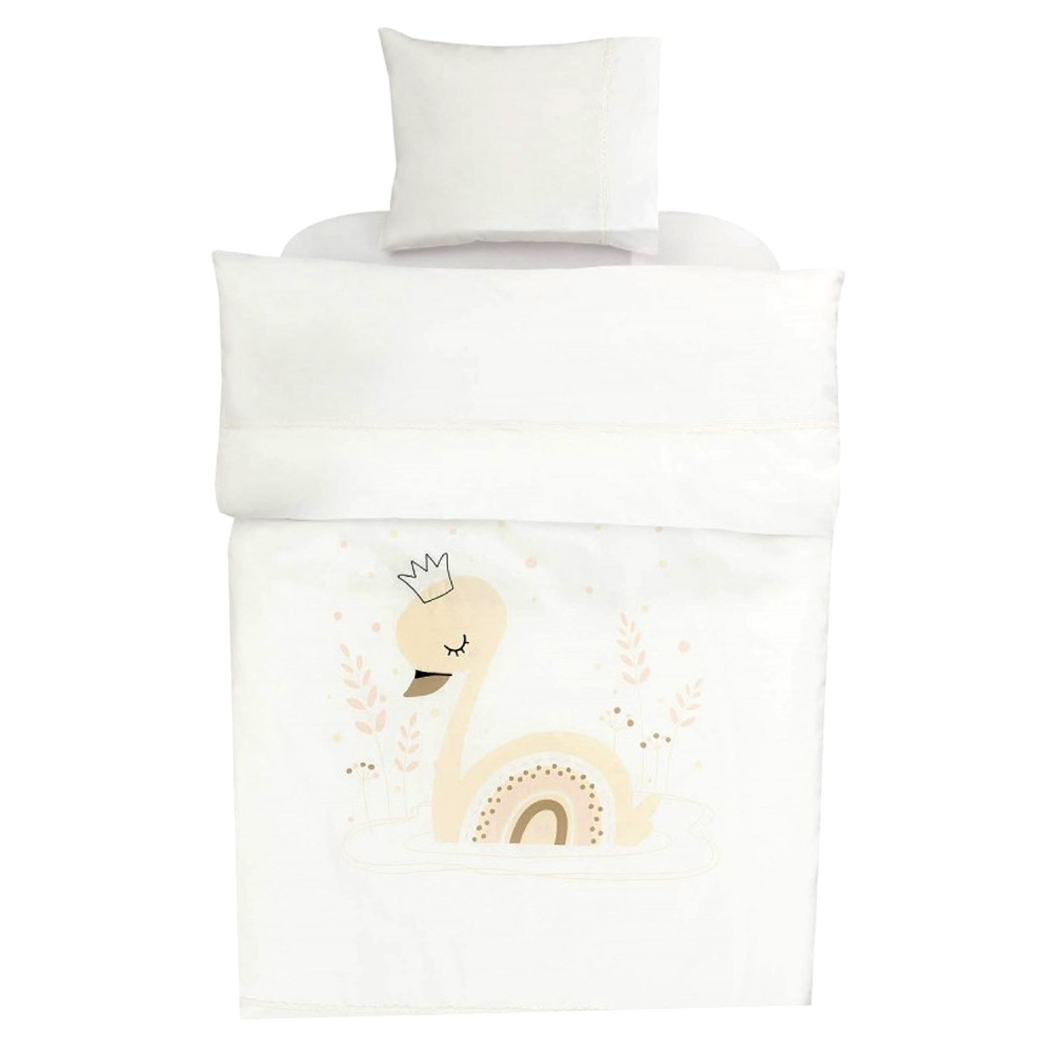 Momishop Swan Bebek Nevresim Takımı 100x150 Cm 2123 Pudra