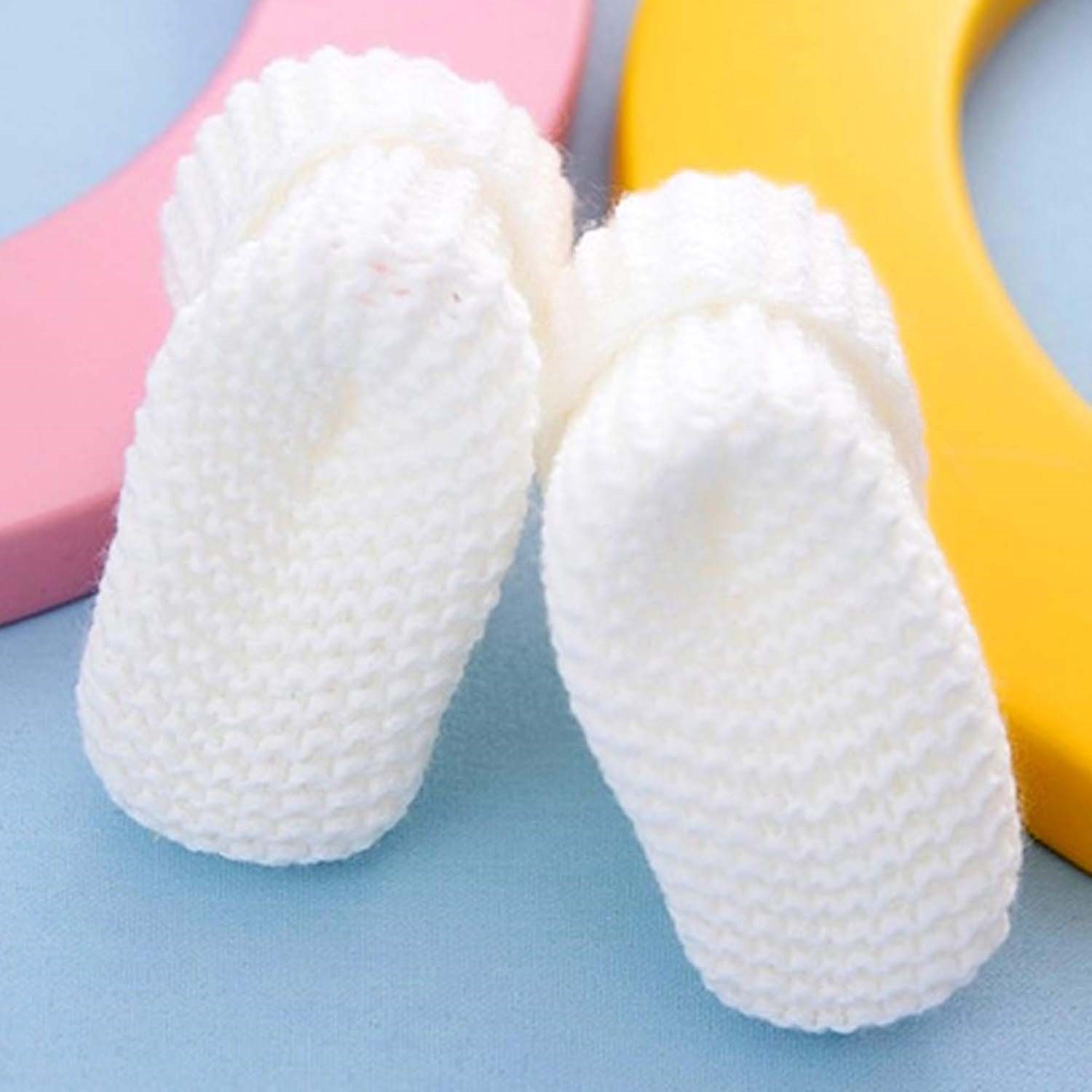 Babywell Bebe Ponponlu Triko Bebek Patik 3000 Ekru