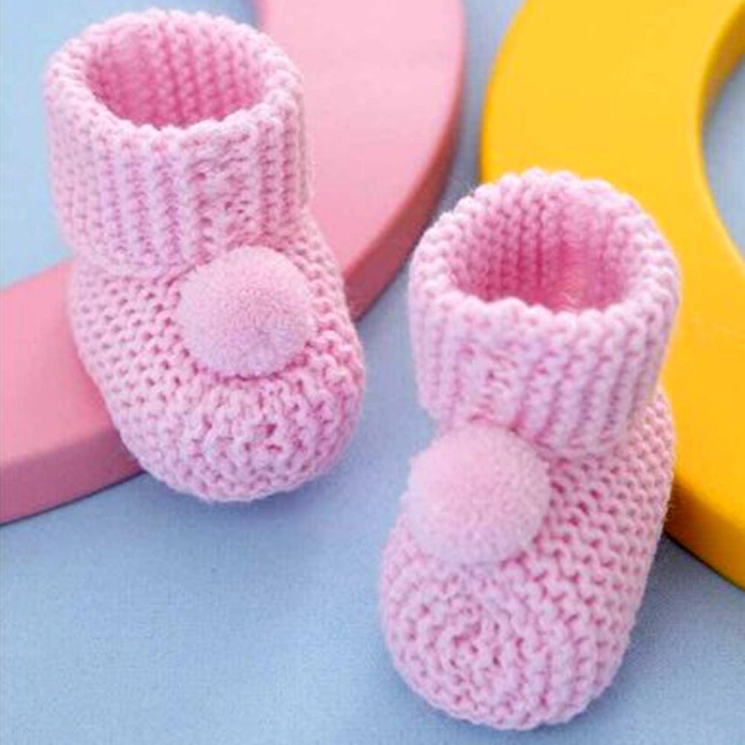 Babywell Bebe Ponponlu Triko Bebek Patik 3000 Pembe