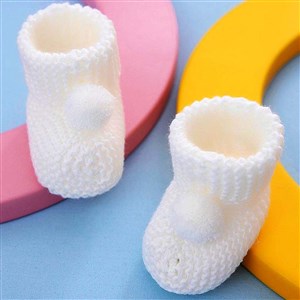 Babywell Bebe Ponponlu Triko Bebek Patik 3000 Ekru