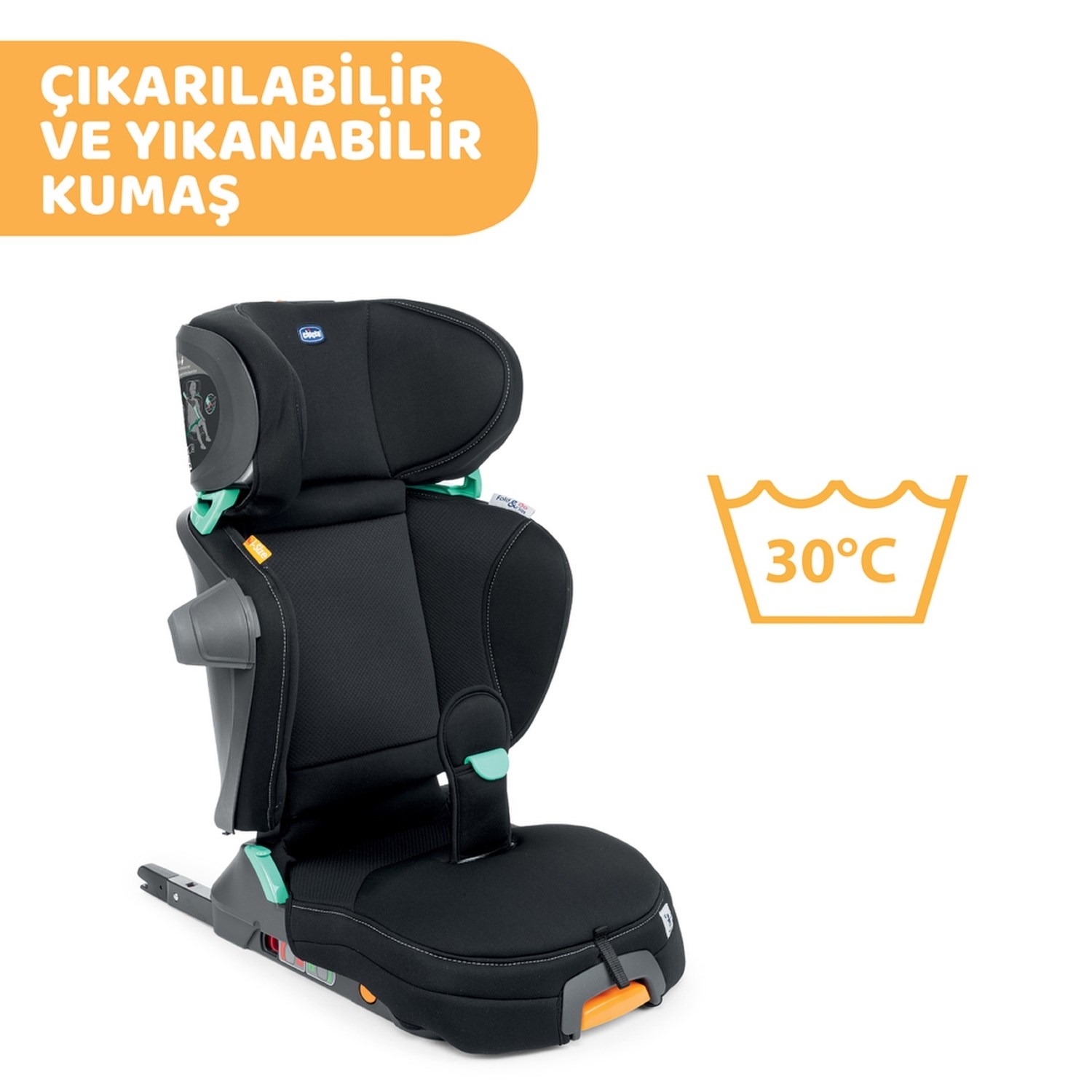 Chicco Fold Go I-Size Oto Koltuğu 15-36 Kg Black