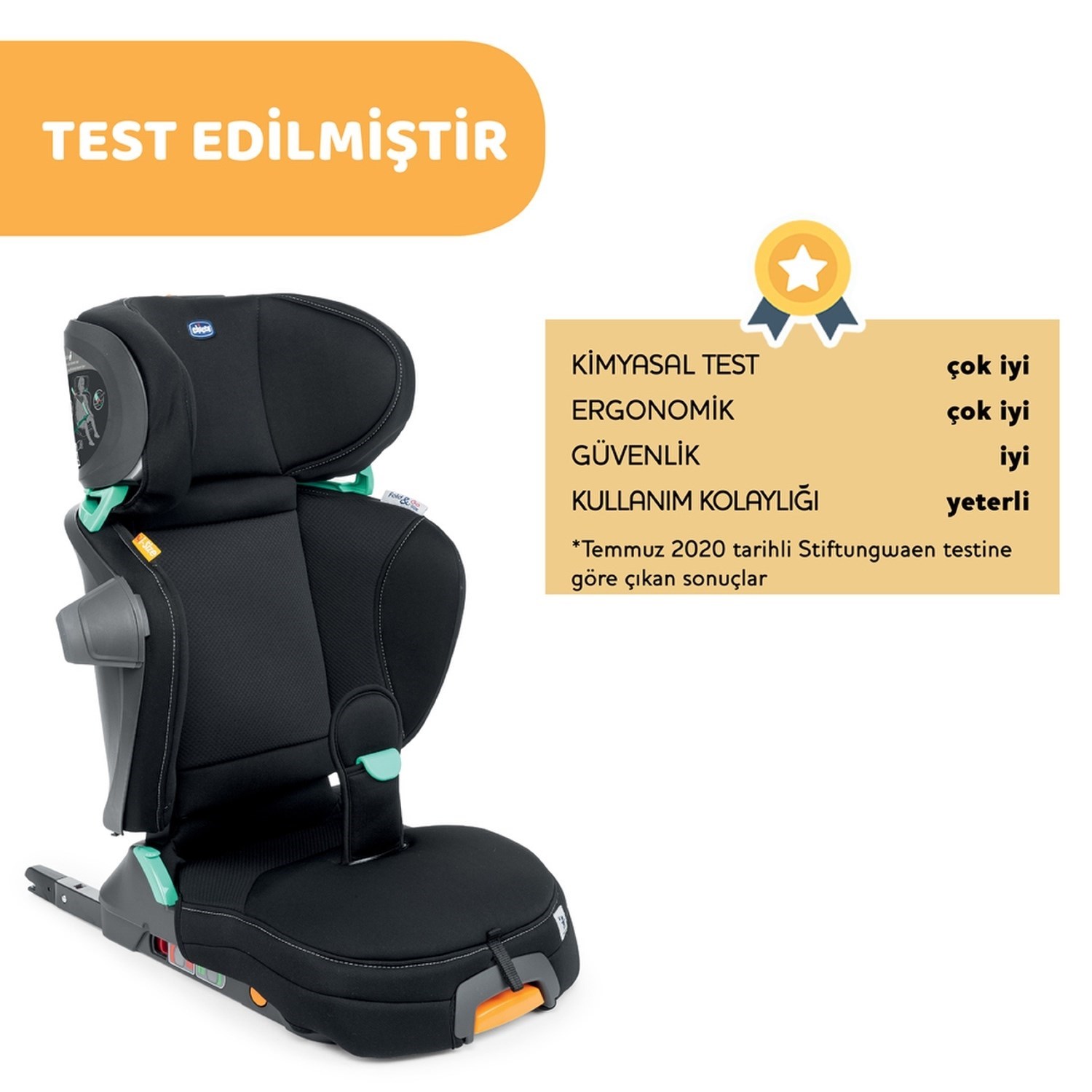 Chicco Fold Go I-Size Air Oto Koltuğu 15-36 Kg Graphite