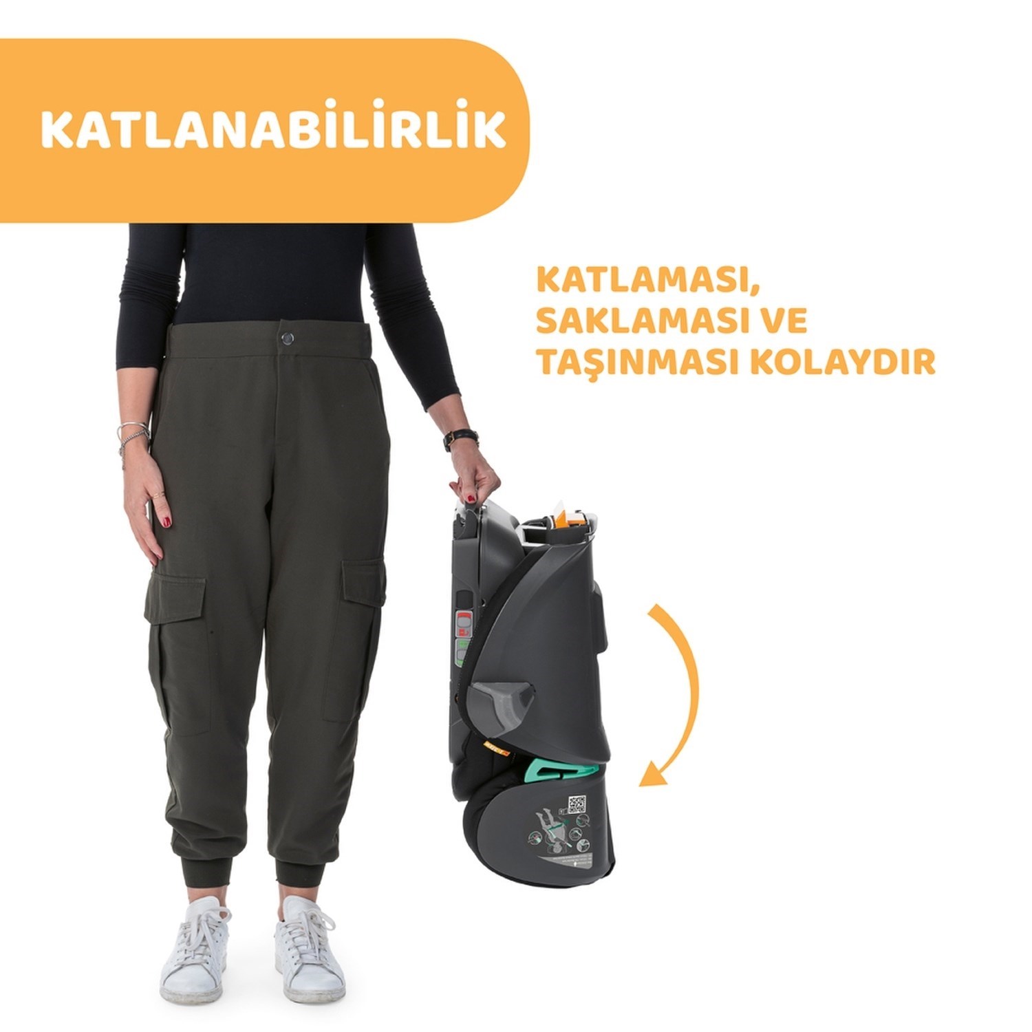 Chicco Fold Go I-Size Air Oto Koltuğu 15-36 Kg Graphite