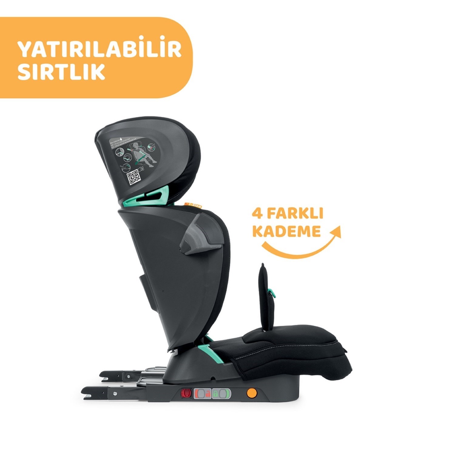 Chicco Fold Go I-Size Air Oto Koltuğu 15-36 Kg Graphite