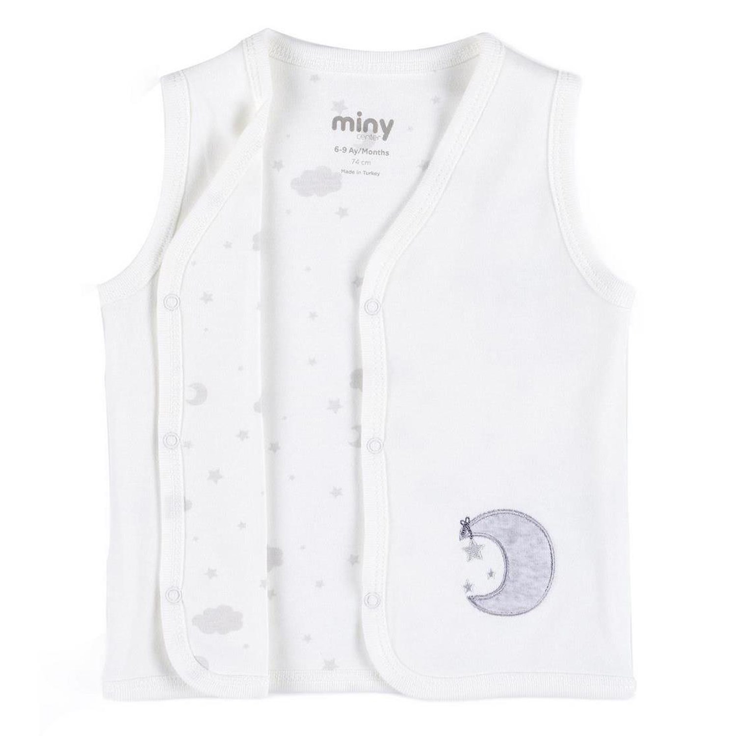 Minycenter Unisex Bebek Yelek MNT23U502 Ekru