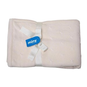 Minycenter Erkek Bebek Battaniye 85x95 Cm MNT309U036 Ekru