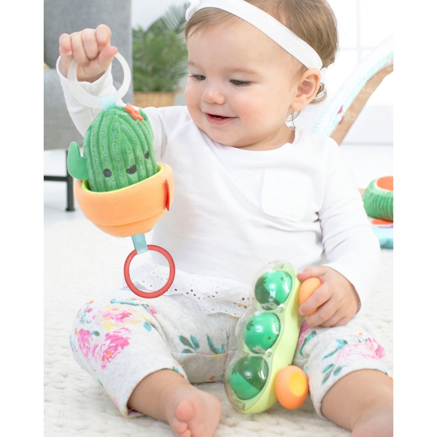 Skip Hop Askılı Bebek Oyuncağı Sevimli Kaktüs 0+ Ay Çok Renkli
