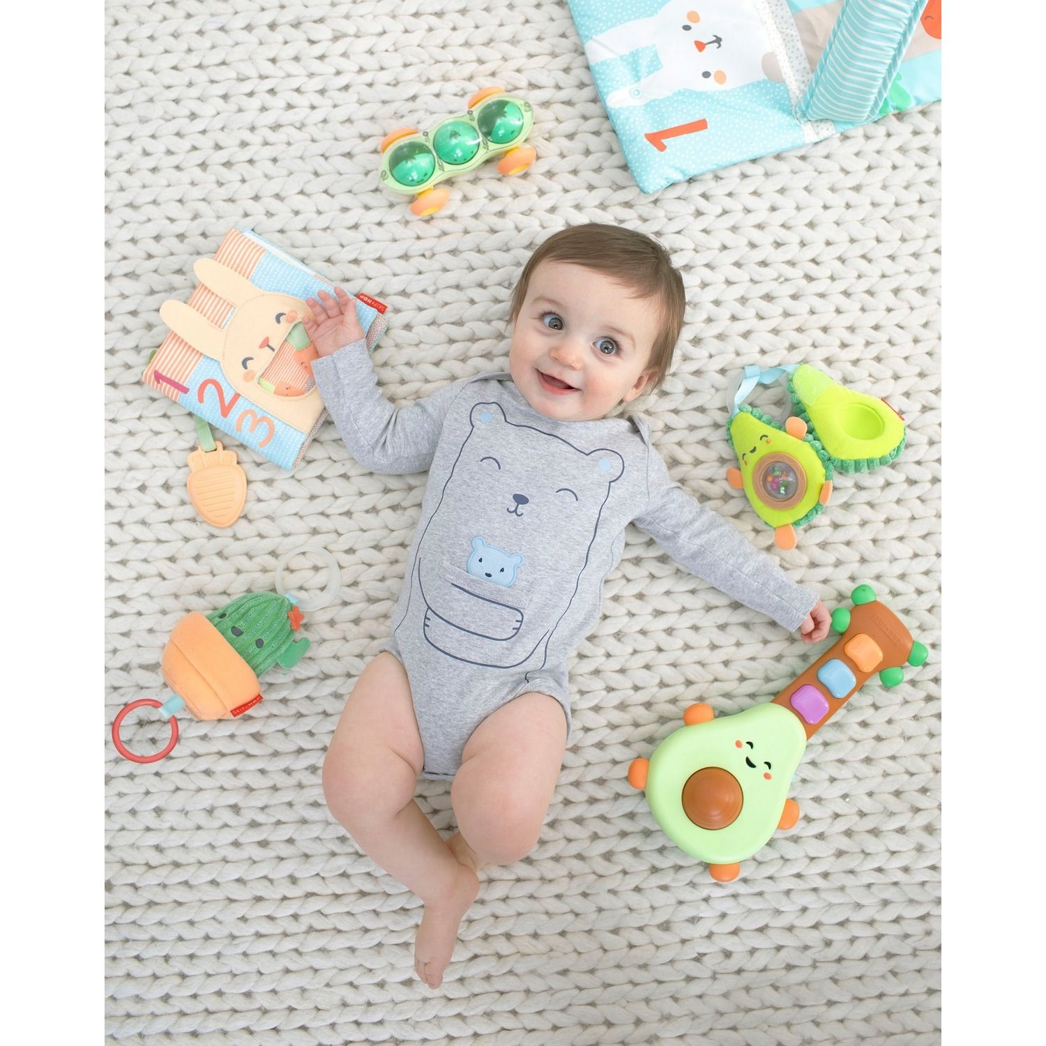 Skip Hop Askılı Bebek Oyuncağı Sevimli Kaktüs 0+ Ay Çok Renkli