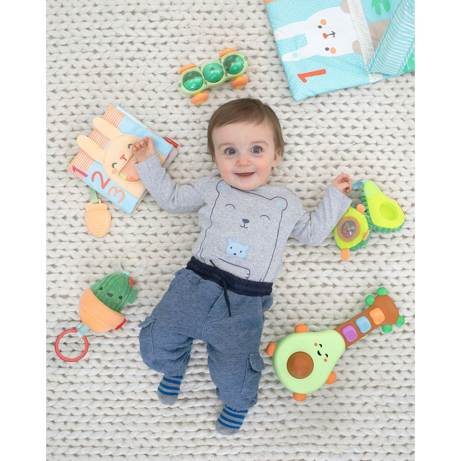 Skip Hop Askılı Bebek Oyuncağı Sevimli Kaktüs 0+ Ay Çok Renkli