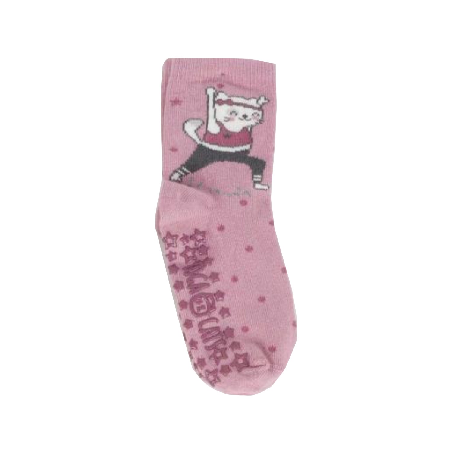 Katamino Wroom Abs'li Kız Bebek Çorabı K20261 Koyu Pembe