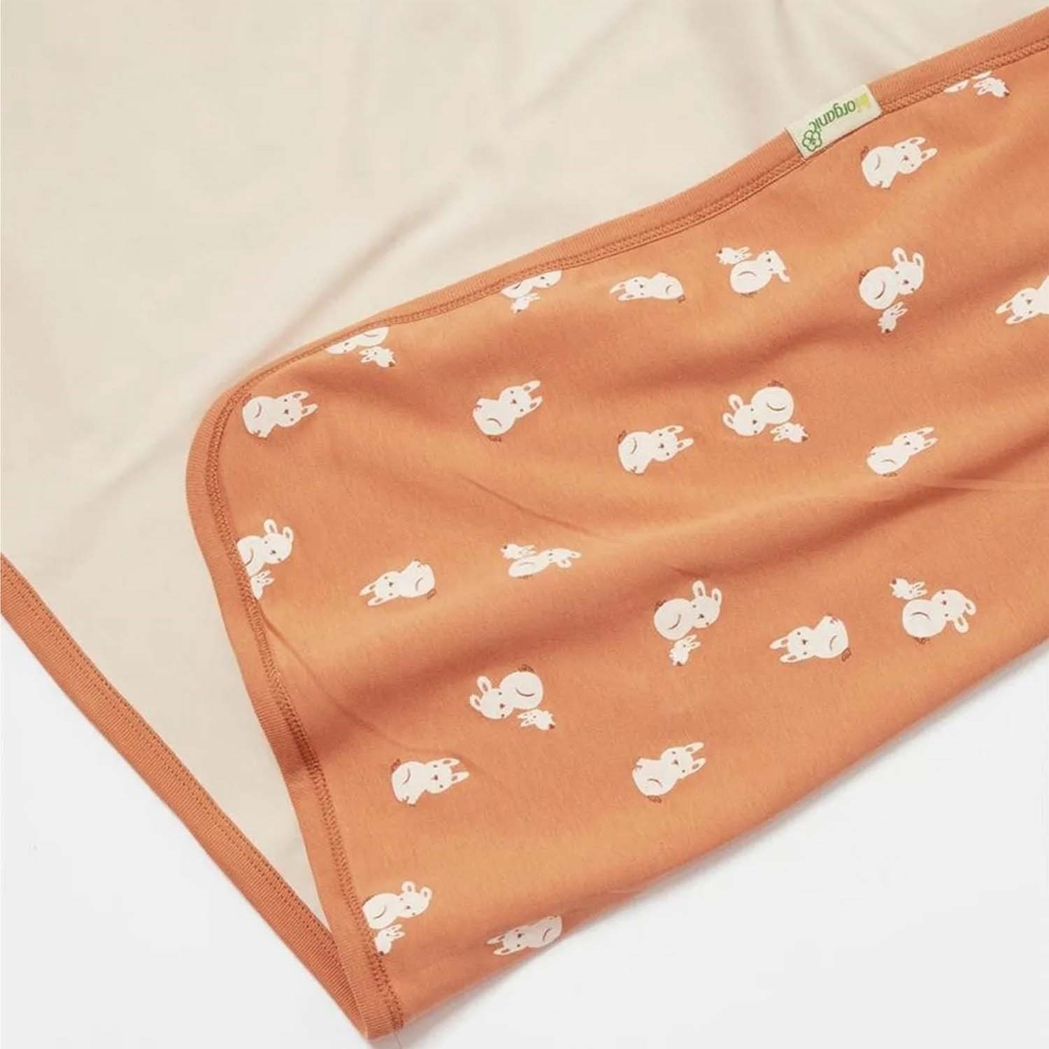 Biorganic Cool Lines Bunny Bebek Battaniyesi 85x90 Cm 64675 Bej-Hardal