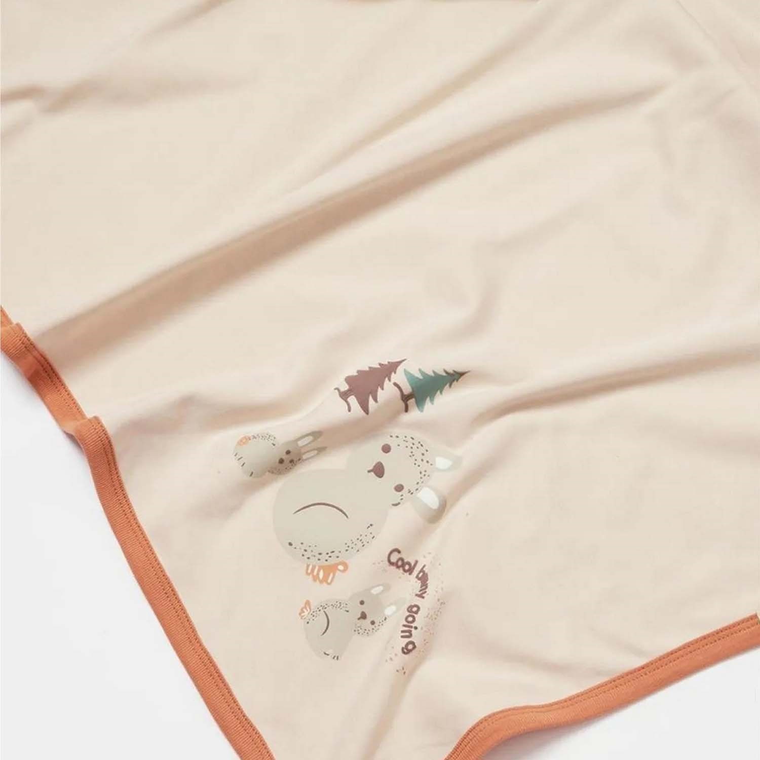 Biorganic Cool Lines Bunny Bebek Battaniyesi 85x90 Cm 64675 Bej-Hardal