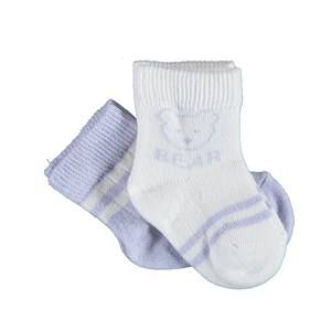 Biorganic Bear 2'li Kız Bebek Çorabı 68412 Lila